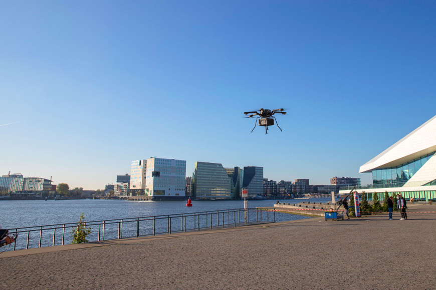 Groot onderzoek naar logistieke drones in hartje Amsterdam