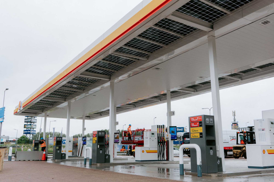 Bodemsanering en bedrijfsriolering bij Shell servicestation in Rotterdam