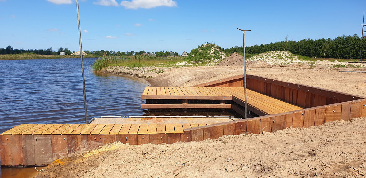 Duurzame walbeschoeiing bij Watervilla's Friese meren